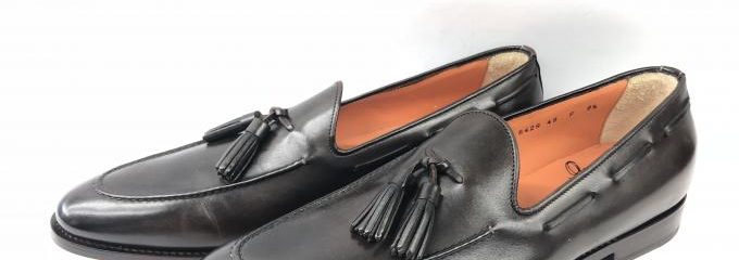 サントーニ（SANTONI）タッセルローファー靴底補強修理